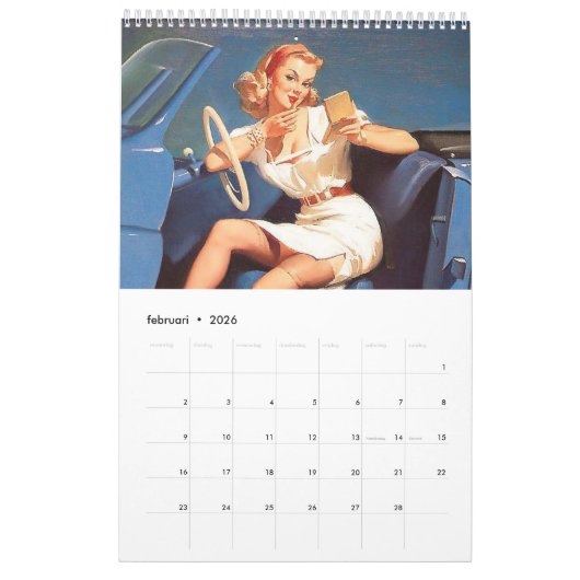 Calendrier masculin FUNNY. modifiable à 2016 (Feb 2026)