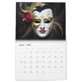 Calendrier Masques de carnaval colorés (Mar 2027)