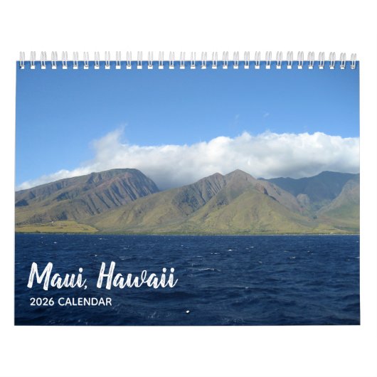 Calendrier Maui Hawaii Belle Plage Photographie 2026 Mur (Protection)