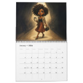 Calendrier Medium African American Woman Calendar (Jan 2026)