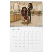 Calendrier Medium African American Woman Calendar (Mar 2026)