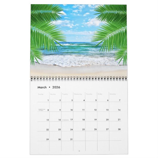 Calendrier Medium Size Tropics Paradise Calendar (Mar 2026)