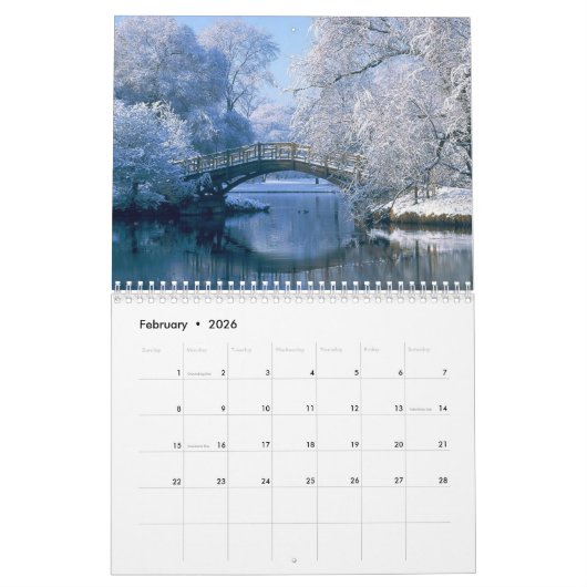 Calendrier Medium Size Winter Calendar (Feb 2026)