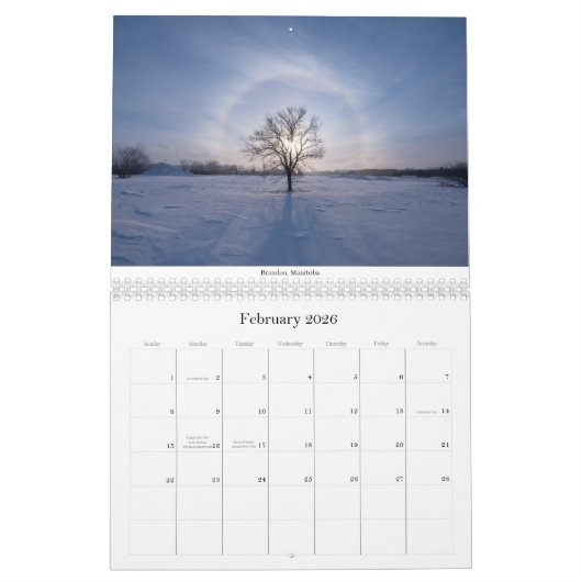Calendrier MediumCalendar de deux pages, blanc (Feb 2026)