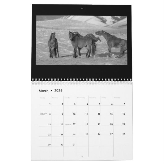 Calendrier MediumCalendar de deux pages, blanc (Mar 2026)