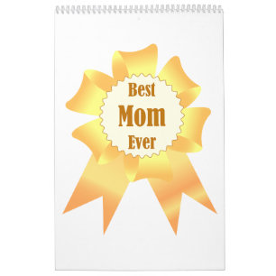 Calendrier Meilleure maman jamais Golden Lauréat du prix ruba