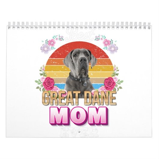 Calendrier meilleure mère de chien jamais grand dane amant fl (Protection)
