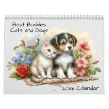 Meilleurs Buddies de chiens et chats mignons