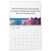 Calendrier Mélange de citations de vie Polygonal 2017 minimal (Mar 2027)