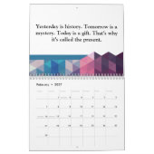 Calendrier Mélange de citations de vie Polygonal 2017 minimal (Feb 2027)