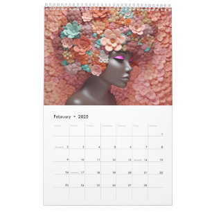 Calendrier Melanin noir fleur de Sista boucles afro femmes