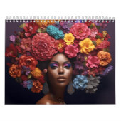 Calendrier Melanin noir fleur de Sista boucles afro femmes (Protection)