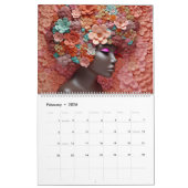 Calendrier Melanin noir fleur de Sista boucles afro femmes (Feb 2026)