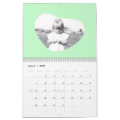 Calendrier Mémoire Affectueuse Photo en Forme de Cœur Arrondi (Mar 2027)