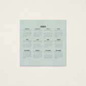 Calendrier mensuel 2024 Green Linen Custom Busines (Devant)