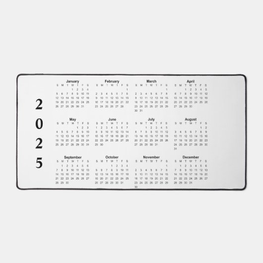 Calendrier mensuel 2025 (Recto)