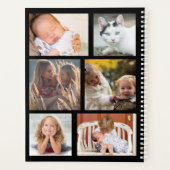 Calendrier mensuel 2025 Black Custom 9 Photos (Dos)