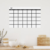 Calendrier mensuel : Affiche (Cuisine)