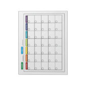 Calendrier mensuel bloc-notes (Tourné)