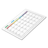 Calendrier mensuel bloc-notes (Incliné)