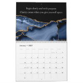 Calendrier Mensuel Clair et Calme Agate 2026 (Jan 2027)