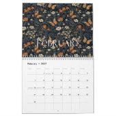 Calendrier mensuel Cottagecore (Feb 2027)