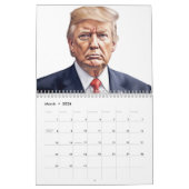Calendrier mensuel de la photo Donald Trump (Mar 2026)