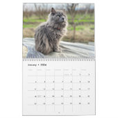 Calendrier mensuel des chats mural 2024 (Jan 2026)