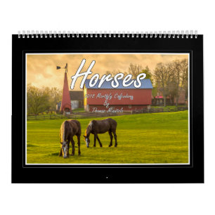 Calendrier mensuel des chevaux 2018 par Tom