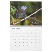 Calendrier mensuel d'oiseaux de jardin (Mar 2027)