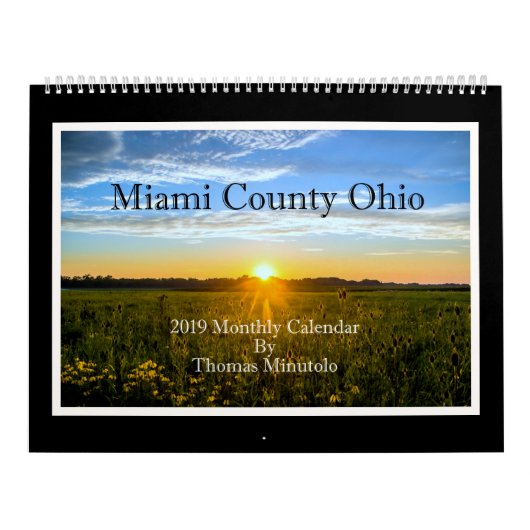 Calendrier mensuel du comté de Miami Ohio 2019 (Protection)