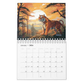 calendrier mensuel du mur de tigres 2025 (Jan 2026)