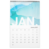 Calendrier mensuel moderne à texture de marbre à l (Jan 2027)