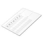 Calendrier mensuel simple avec bloc-notes (Incliné)