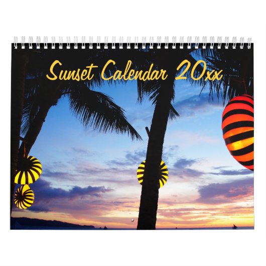 Calendrier mensuel Sunset Beach (Protection)