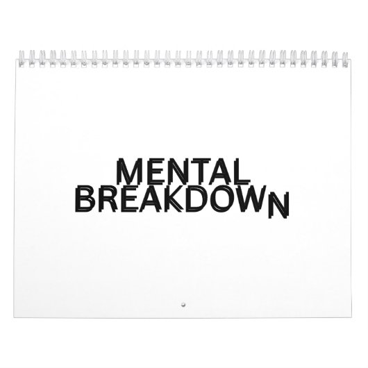 Calendrier Mental Breakdown Minimalist Oversized Yearly  (Protection)