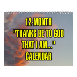 Calendrier "Merci à Dieu d'être..." sur 12 mois