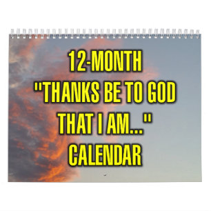 Calendrier « Merci à Dieu d'être... » sur 12 mois
