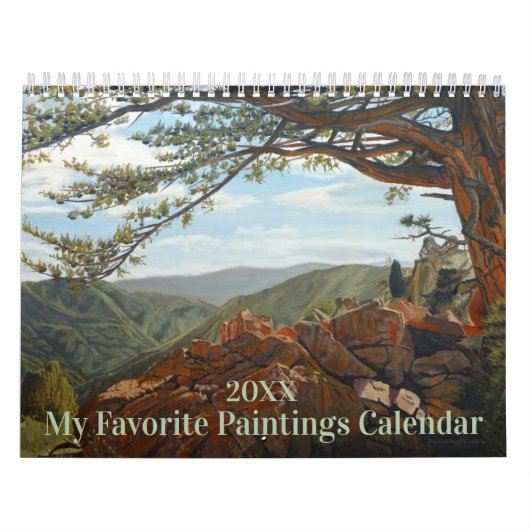 Calendrier Mes peintures préférées n'importe quelle année (Protection)