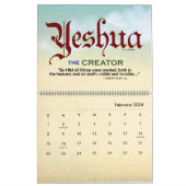 Calendrier Messiah chrétien nommé juif hébreu de YESHUA Jésus (Feb 2026)