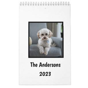 Calendrier Mettre mes photos de chiens tous les mois blanc