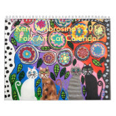 Calendrier mexicain de chat d'art populaire (Protection)