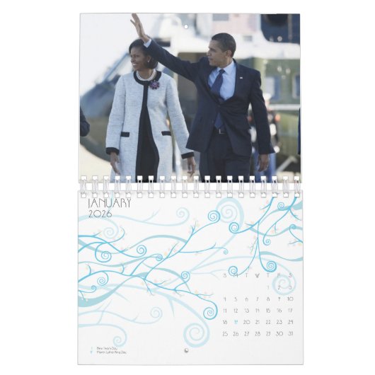 CALENDRIER MICHELLE OBAMA AVENTURE EUROPÉENNE (Jan 2026)