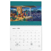 Calendrier Mid-Century Modern Houses Calendar - Large (Mar 2026)