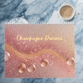 Calendrier Midnight Gold Champagne Dreams Funky Quotes Modern