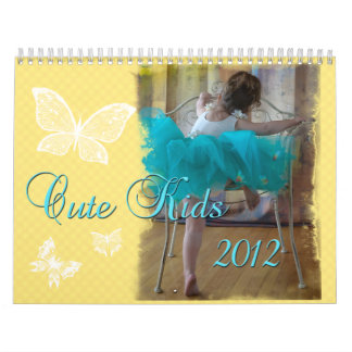 Calendrier mignon 2012 d'enfants