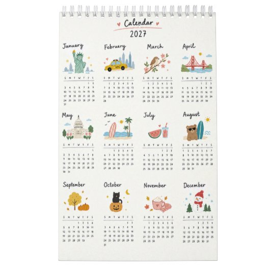 Calendrier mignon 2027 (Protection)