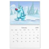 calendrier mignon de bande dessinée (Feb 2026)