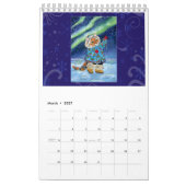 Calendrier mignon d'illustrations d'art de chat (Mar 2027)