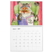 Calendrier mignon d'illustrations de chat (Mar 2027)